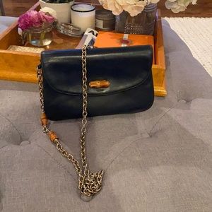 RARE vintage GUCCI bamboo chain flap bag